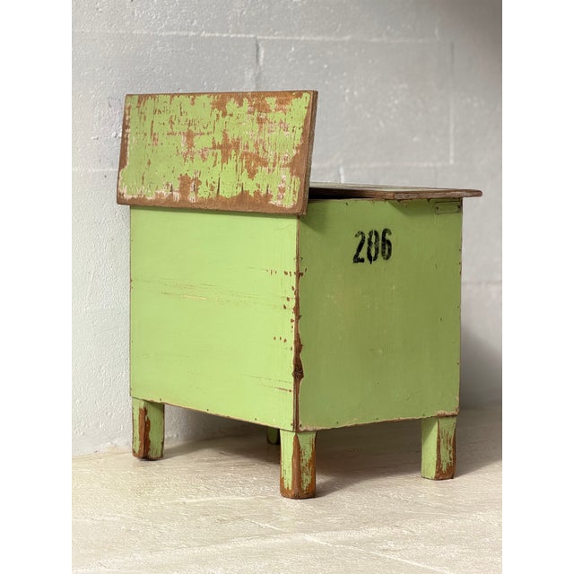 Industrial Green Storage Table, 1960 For Sale - Image 4 of 18