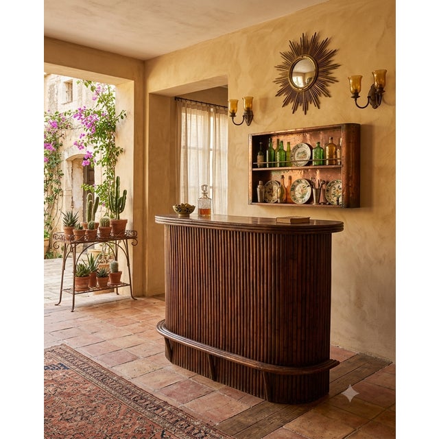 Mid-Century Modern Vintage Bamboo Bar, 1970s For Sale - Image 3 of 13
