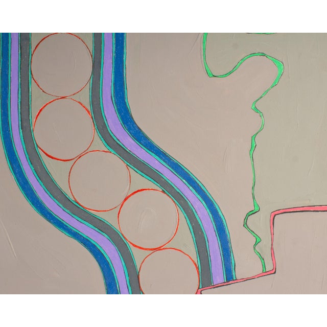 1982 “Secret Umbra” Abstract Mixed Media Painting by Harry Hilson For Sale - Image 4 of 7