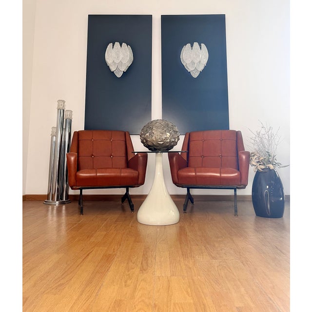 Vintage Italian Murano Glass Wall Sconces in Frosted Glasses, 1990s, Set of 2 For Sale - Image 11 of 16