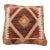 Arteverk Handwoven Afghan Kilim Pillow — Red & Gold Diamond Medallion For Sale
