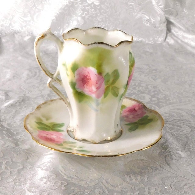 Late 18th Century Reinhold Schlegelmilch Rs Prussia Chocolate Pot With Six Cups For Sale - Image 12 of 15