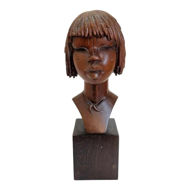 Africanist Sculpture in Palm Wood, 1950 For Sale - Image 13 of 13