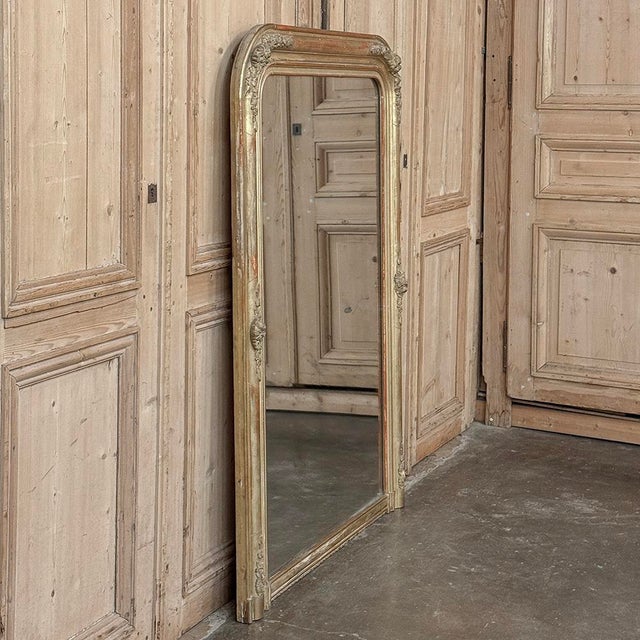 19th Century French Louis Philippe Gilded Mantel Mirror For Sale - Image 4 of 13