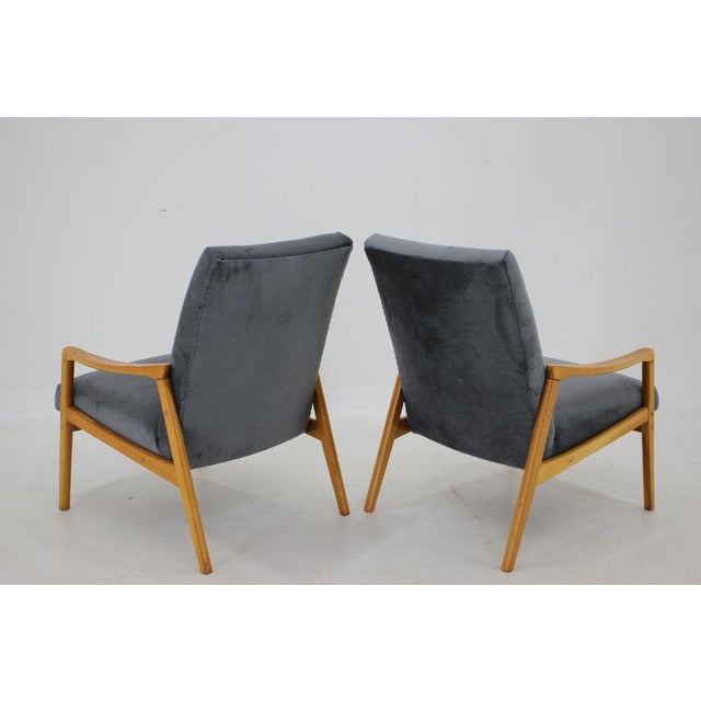 Set of Beech Armchairs, Former Czechoslovakia, 1970s For Sale - Image 9 of 18
