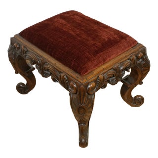 Mid-19th Century Stool in Walnut For Sale