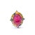 Red Bochic “Capri” Vintage Ruby & Multi Sapphire Ring Set In 18K Gold & Silver For Sale - Image 8 of 11