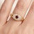 Not Yet Made - Made To Order Natural Garnet Diamond Cluster Ring | Garnet Engagement Ring | Vintage Inspired Gemstone Ring Us 7 For Sale - Image 5 of 5