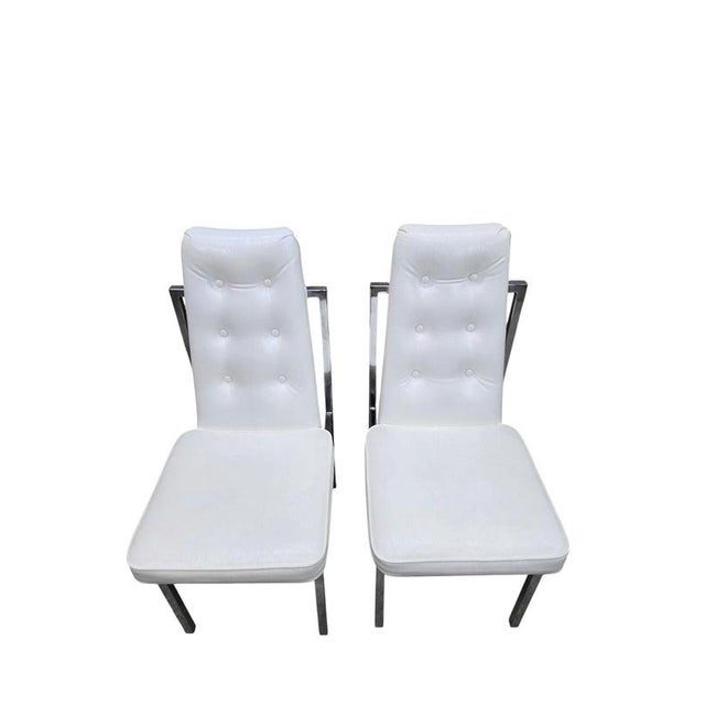 Cal-Style Mid-Century Modern Cal-Style Furniture Mfg. Chrome High Back Dining Chairs – Set of 6 For Sale - Image 4 of 12