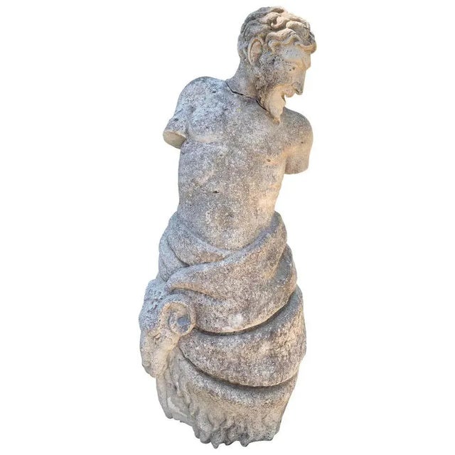Stone 18th Century Baroque Sandstone Sculpture of Satyr Herm For Sale - Image 7 of 7