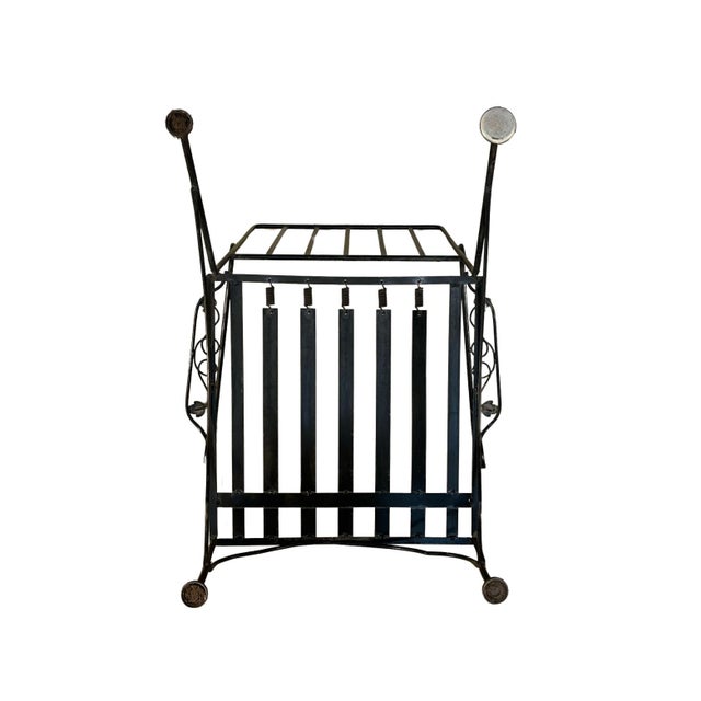 Vintage Wrought Iron Outdoor Patio Set (4 Piece) For Sale - Image 12 of 18