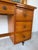 Mid-Century Modern 1950’s Mid-Century Modern Solid Wood Desk With Glass Top and Wall Mounted Display Shelf For Sale - Image 3 of 12