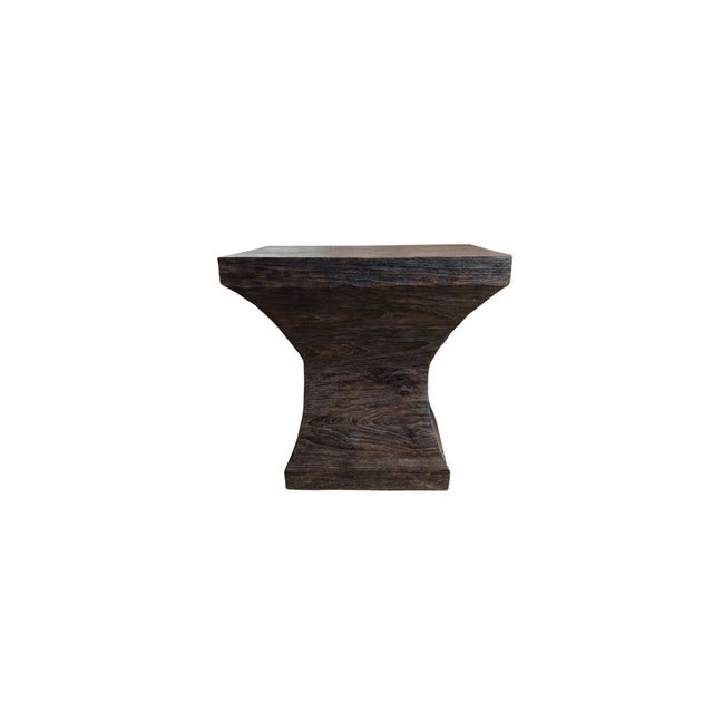 Contemporary Solid Teak Wood Console Table Espresso Finish Modern Organic For Sale - Image 3 of 6