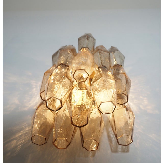 Mid-Century Modern Vintage Italian Poliedri Wall Sconces in Smoked Glass, 1990s, Set of 2 For Sale - Image 3 of 17