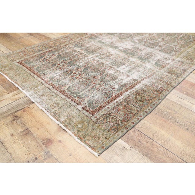 Antique Persian Senneh Rug - 04'01 X 06'04 For Sale In Dallas - Image 6 of 9