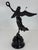 Art Nouveau Antique Bronze Winged Victory Figurine on Pedestal For Sale - Image 3 of 5