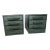 Mid-Century Teal Gray Metal Industrial Desktop Drawers Chests- Set of 2 For Sale