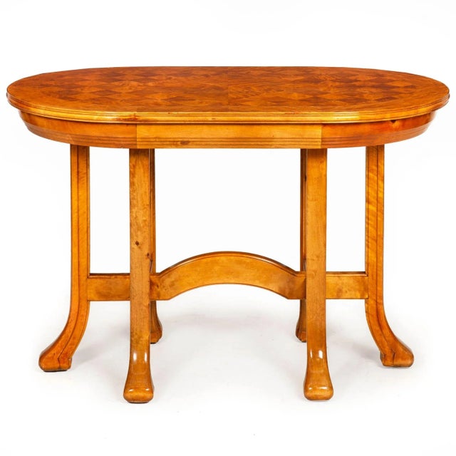 MODERNIST ORGANIC PARQUETRY INLAID BIRCH CENTER TABLE Circa second quarter 20th century Item # 011QJP19Z This lovely table...