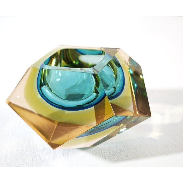 Mid-Century Modern Ashtray in Submerged Glass Murano attributed to Flavio Poli for Seguso, Italy, 1960s For Sale - Image 15 of 18