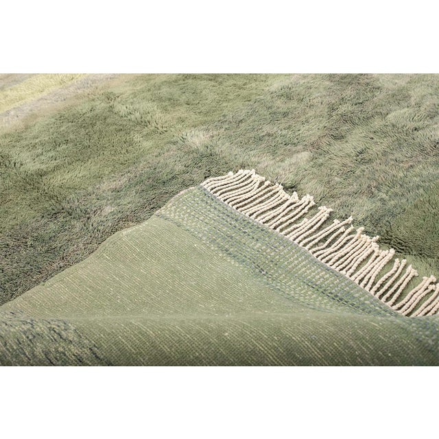 Large Hand-Knotted Wool Rug by Azele Studio For Sale - Image 6 of 11