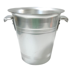 Vintage French Aluminum Champagne Bucket - Mid-Century Ice Bucket With Side Handles