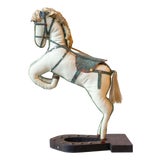 French Decorative Horse in Moleskin with Saddle and Harness, 20th Century For Sale