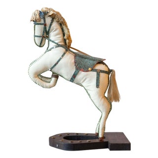 French Decorative Horse in Moleskin with Saddle and Harness, 20th Century For Sale