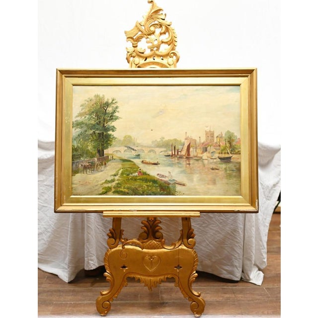 Harold Gregson, Henley on Thames Riverscape, 1870, Oil Painting, Framed For Sale - Image 16 of 16