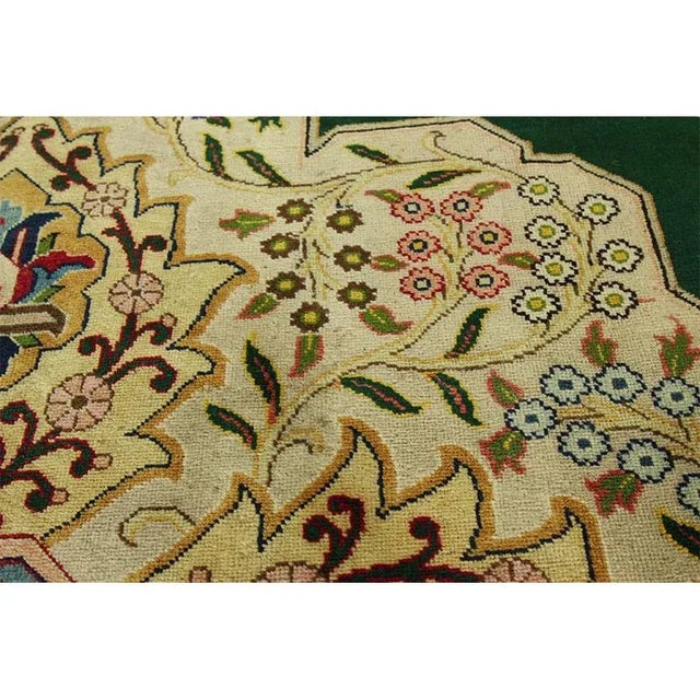 1970s Persian Tabriz Area Rug 9’5″ X 12’10” For Sale - Image 10 of 12