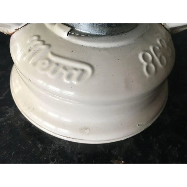 Czech Metal Meva Oil Lantern Lamp For Sale - Image 3 of 18
