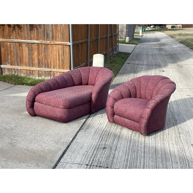 Vladimir Kagan Post Modern Scallop Crescent Chaise Lounge by Directional For Sale - Image 10 of 10