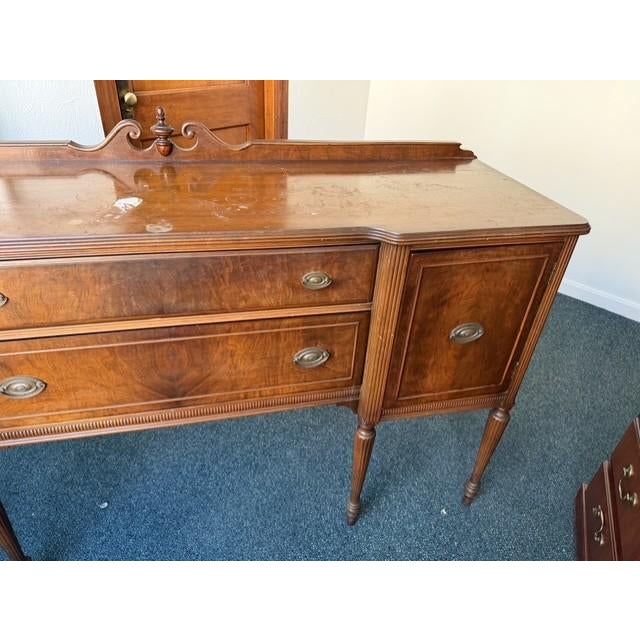 Vintage 1930s Federal Revival Mahogany Buffet Sideboard For Sale - Image 13 of 17