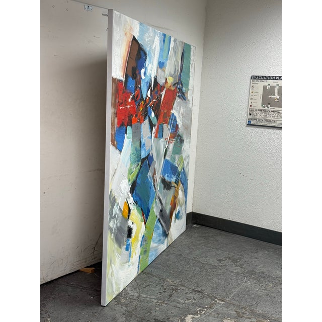 Early 21st Century Abstract Expressionist Oil on Canvas Wall Art, Large For Sale - Image 5 of 14