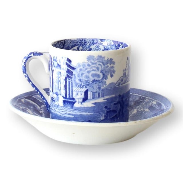This set of six Copeland Spode Italian espresso cups and saucers embodies the classic elegance of blue and white...