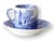 This set of six Copeland Spode Italian espresso cups and saucers embodies the classic elegance of blue and white...