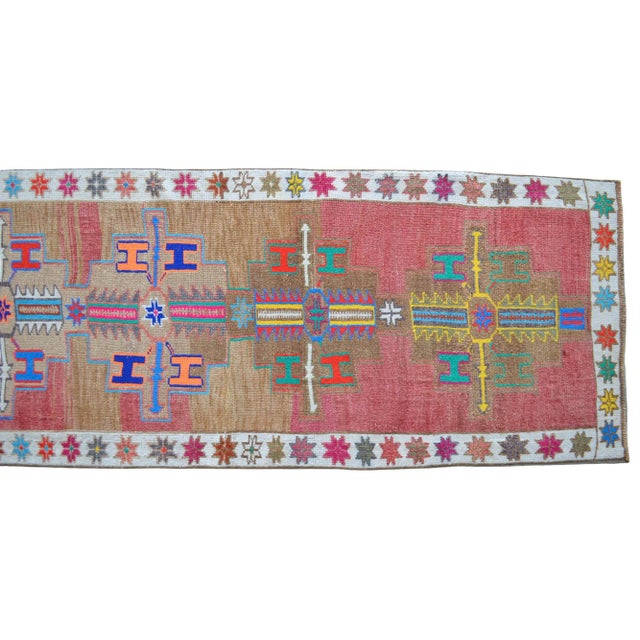 Distinctive Kurdish Runner Herki Rug. Hand-Knotted Tribal Hallway Rug - 2′10″ × 11′9″ For Sale - Image 10 of 12
