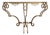 Art Deco Wrought Iron Console Table with Marble Top For Sale