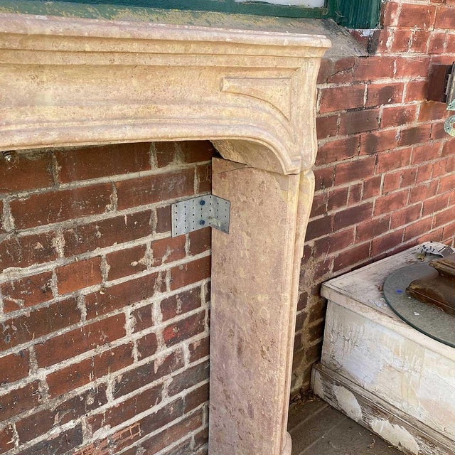 18th Century French Louis XIV Bourguignon Stone Fireplace Surround For Sale - Image 4 of 11