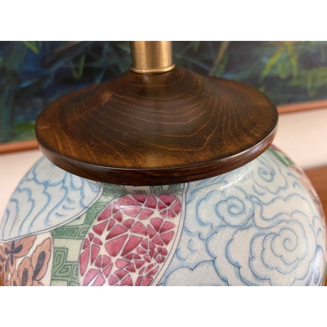 Ceramic Vintage Frederick Cooper Chicago Asian Revival Porcelain Ginger Jar Table Lamp For Sale - Image 7 of 12