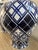 1990s Vintage Aalia Navy Blue and White Geometric Porcelain Ginger Jar Table Lamps - a Pair For Sale - Image 5 of 18