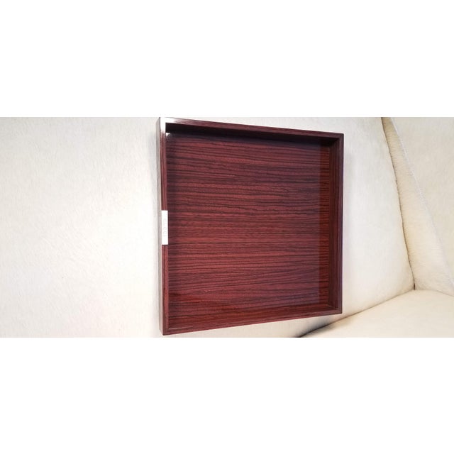 Final Clearance Thru 1/30 Only Gucci 1970s Stunning Exotic Wood Cocktail Serving Tray, Italy For Sale In Las Vegas - Image 6 of 9