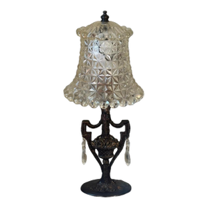 1920s Boudoir Table Lamp With Crystals