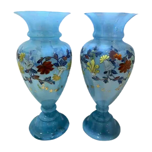 Opaline Glasses Vases from Cristal de Cartagena, Set of 2