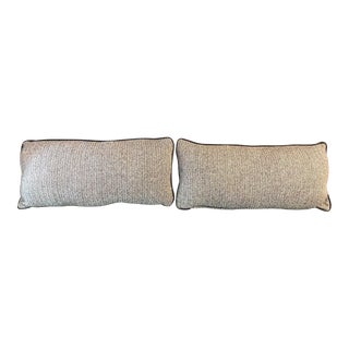 Pair of Ralph Lauren Textile Herringbone Pillows With Polyester Fill For Sale