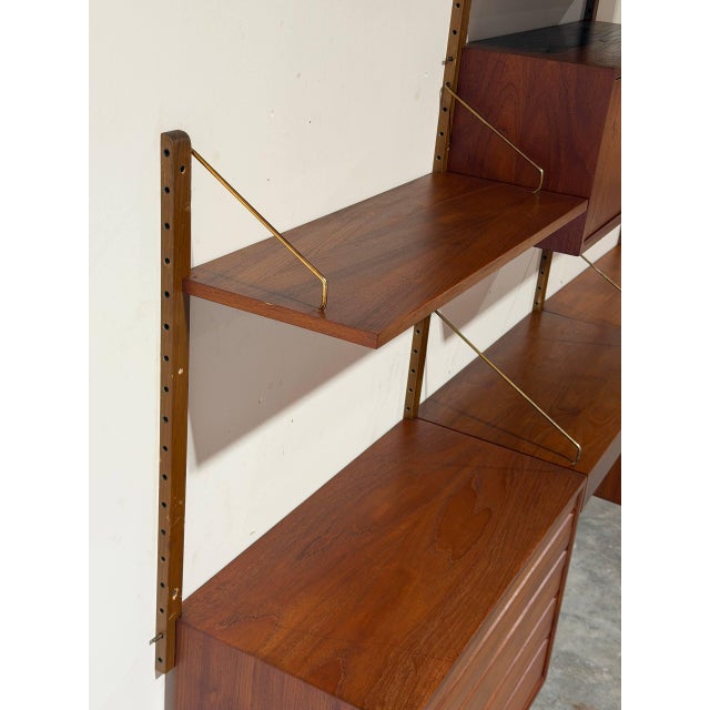 In Style of Poul Cadovius Royal System Teak Modular Wall Unit Danish Mid-Century Modern 1960s For Sale - Image 17 of 17