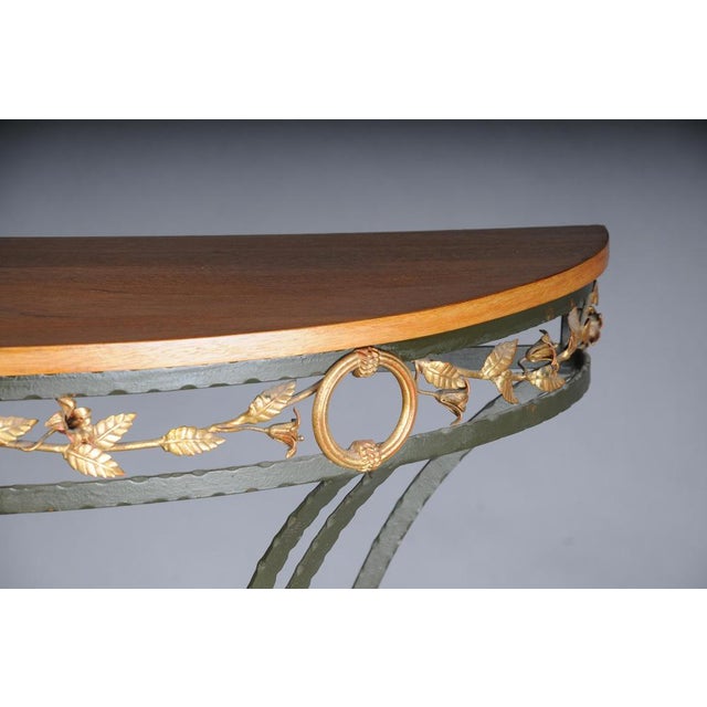 Gilded Wrought Iron Country House Wall Console, France For Sale - Image 4 of 18