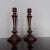 Mid 20th Century Tall Handcrafted Wooden Spindle Styled Candlestick Pair For Sale - Image 4 of 11