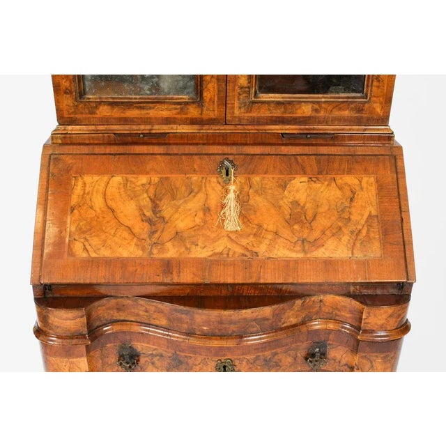 18th Century Venetian Walnut Bureau Bookcase For Sale - Image 9 of 18