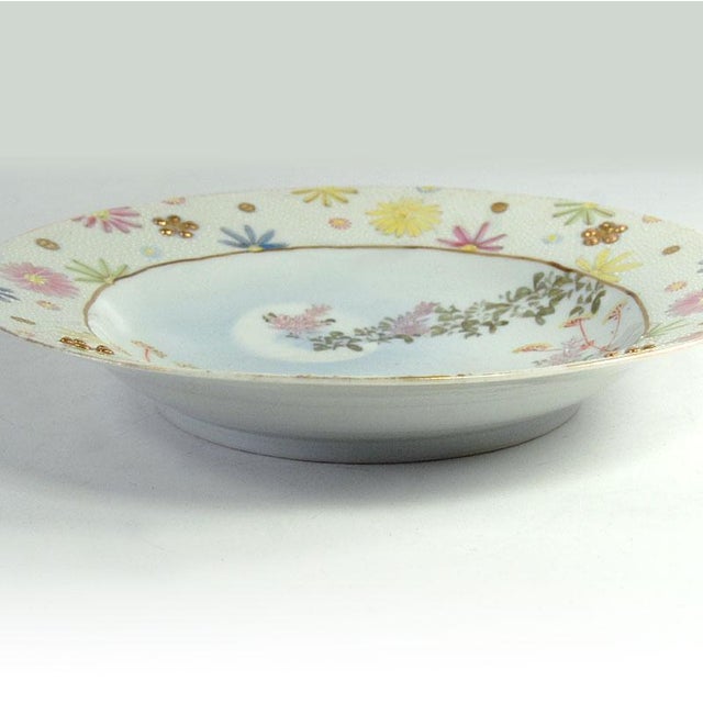 Ceramic 20th Century Porcelain Kutani Plate, Japan For Sale - Image 7 of 12