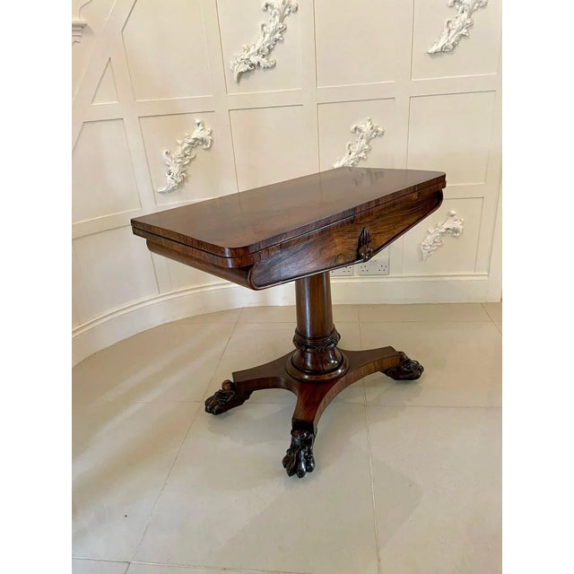 Antique William IV Rosewood Card Table For Sale - Image 17 of 18